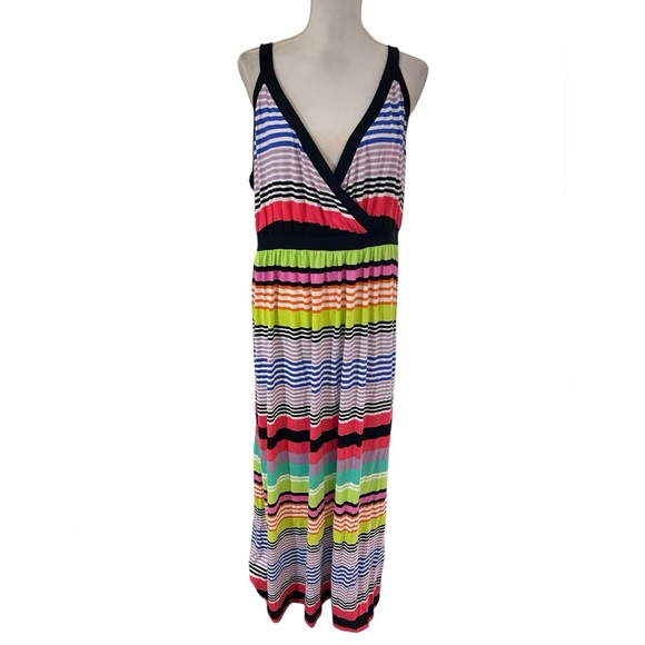 Lane Bryant Colorful Striped Maxi Dress size 18/20 - Picture 1 of 6